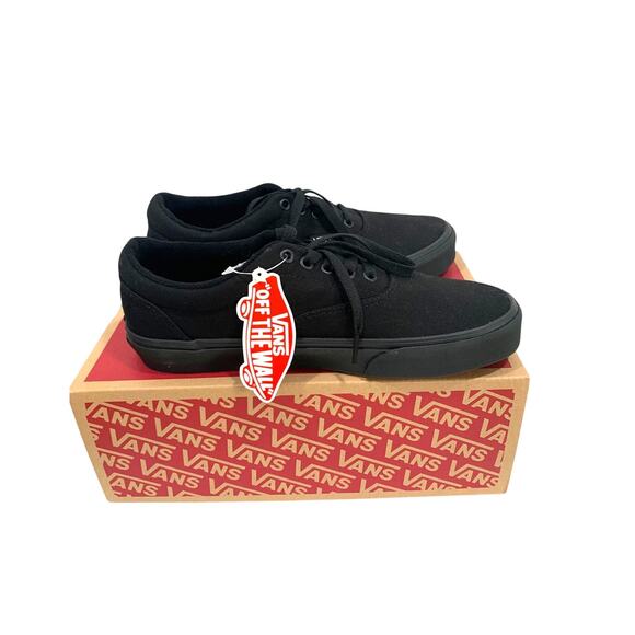 Vans Other - Vans Off the Wall Lace Up Shoes Men's Size 8 Triple Black NEW